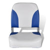 Silla de barco Vidaxl con cojín azul y blanco plegable 41x36x48 cm
