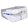 Silla de barco Vidaxl con cojín azul y blanco plegable 41x36x48 cm