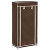 Vidaxl stoffen schoenenrek met hoes 58 x 28 x 106 cm bruin