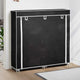 Vidaxl schoenenkast met hoes 115x28x110 stof zwart