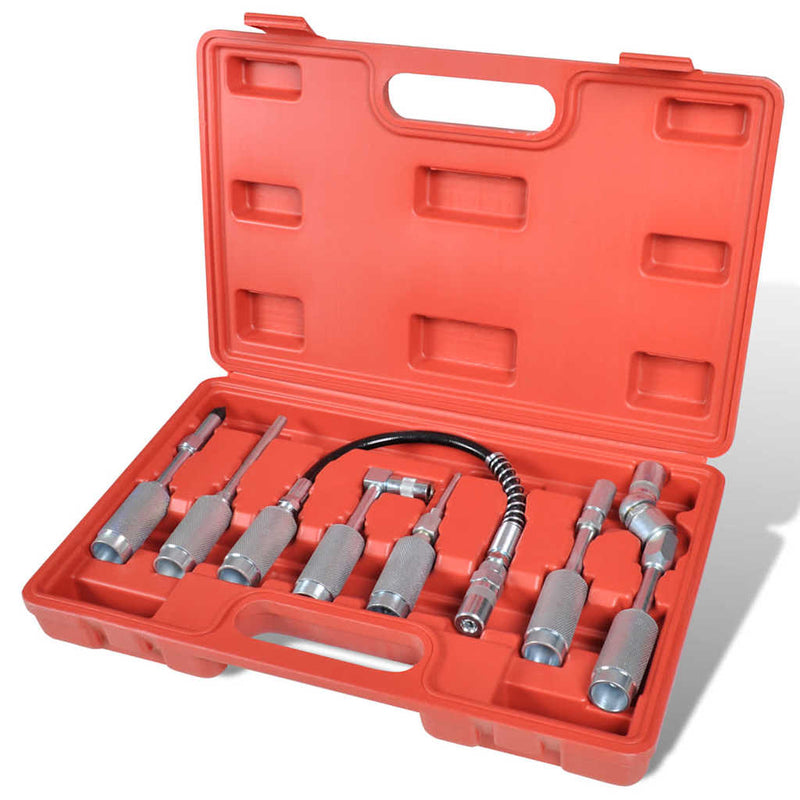 Vidaxl Adaptador de manguera de lubricación de 7 piezas para pistola de grasa