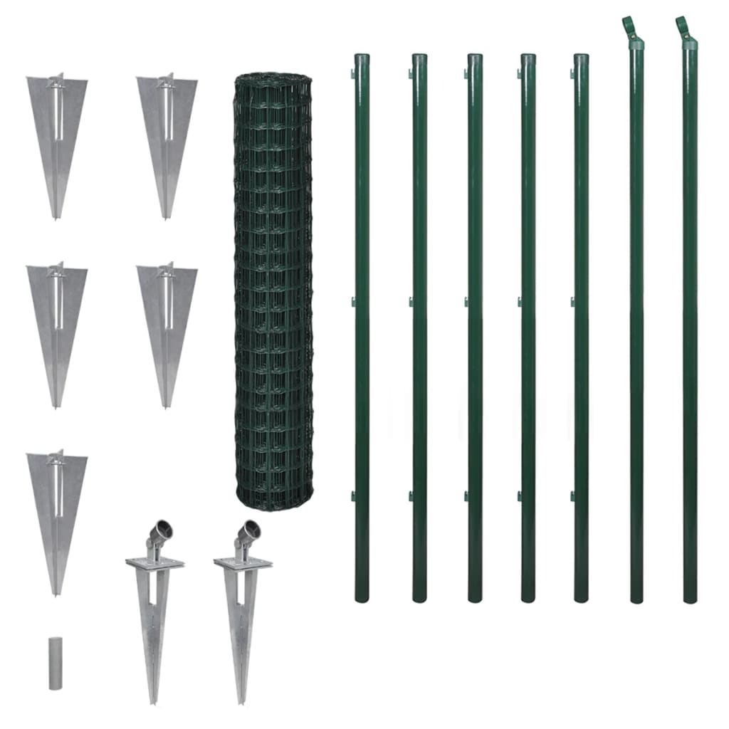 Vidaxl Hek 10x1,5 m in acciaio verde