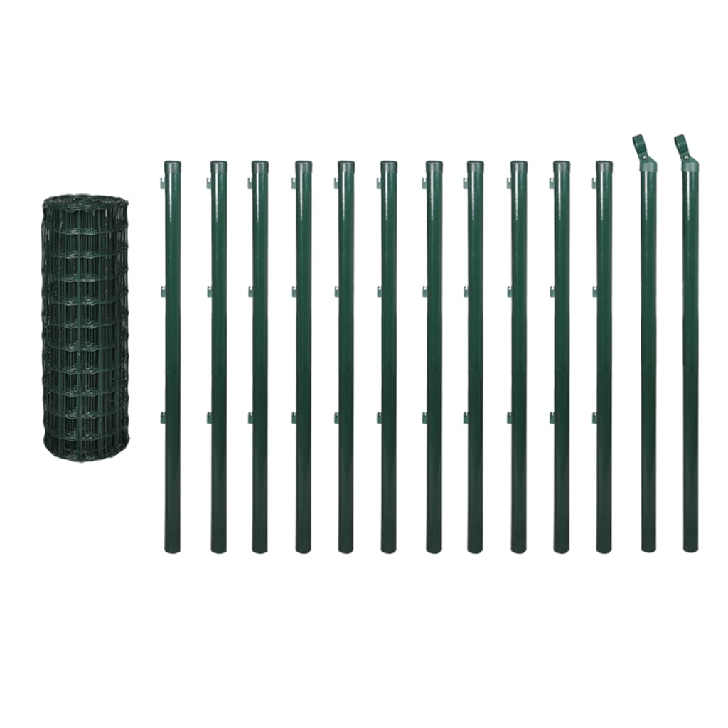 Vidaxl Eurohek 10x0.8 m de acero verde