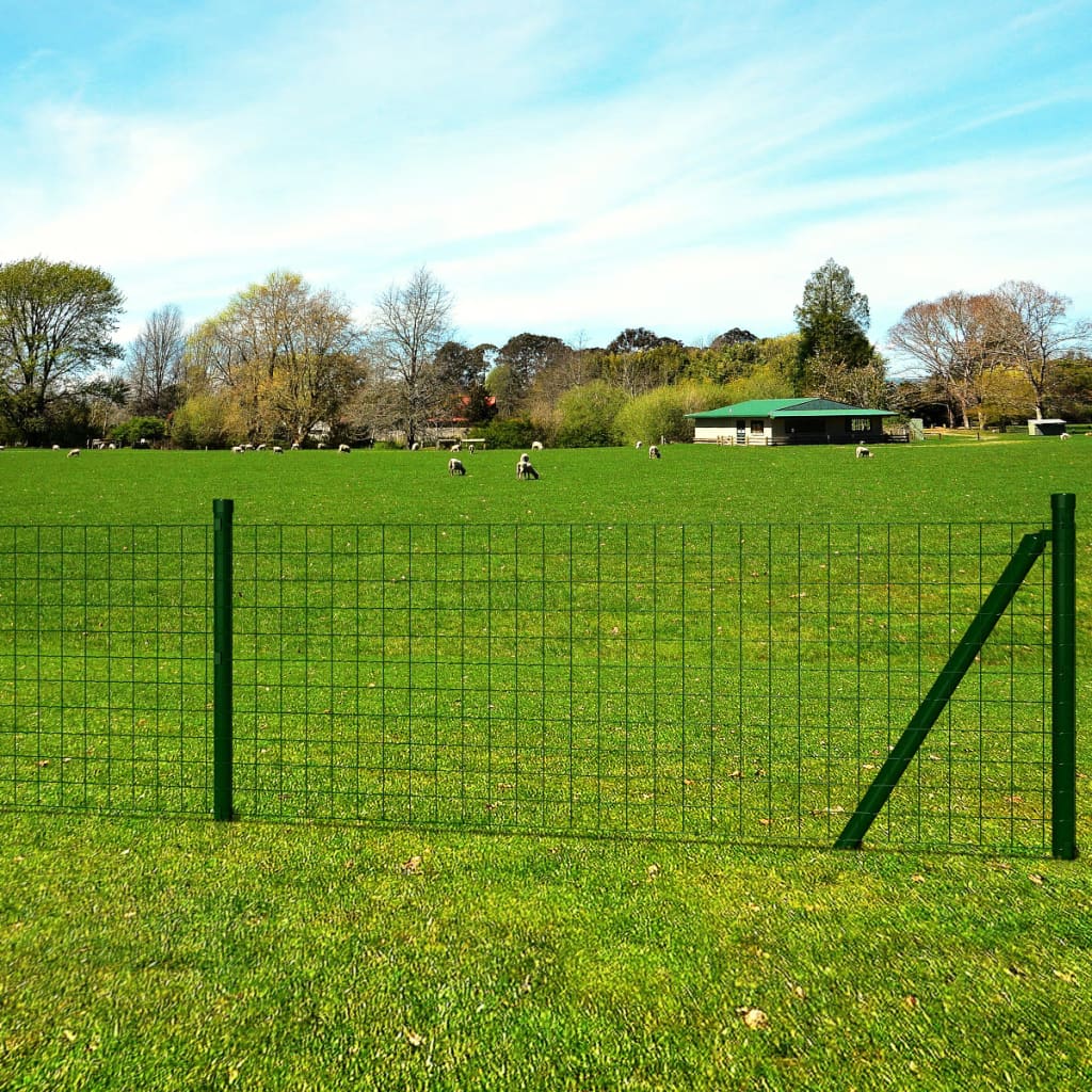 Vidaxl Eurohek 10x0.8 m de acero verde