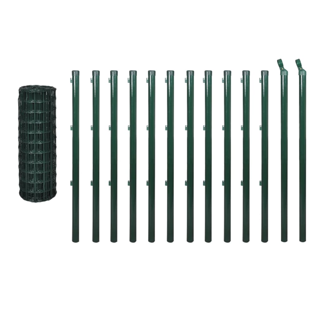 Vidaxl Eurohek 25x1.0 m de acero verde