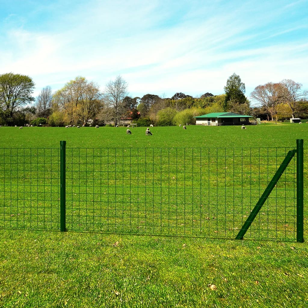 Vidaxl Eurohek 25x1.0 m de acero verde