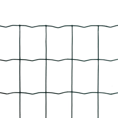 Vidaxl euro hek 10x0,8 m staal groen