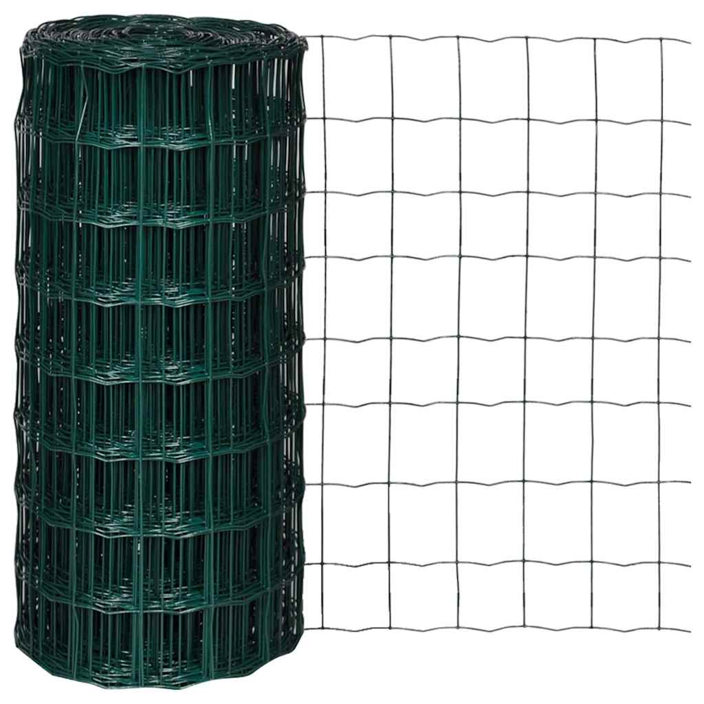 Vidaxl Hek 25x0,8 m in acciaio verde