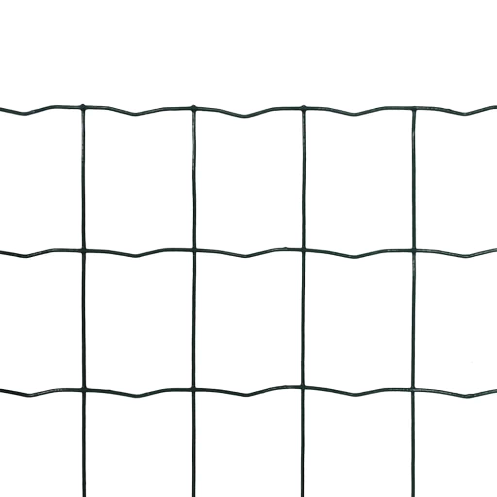 Vidaxl euro hek 10x1,5 m staal groen
