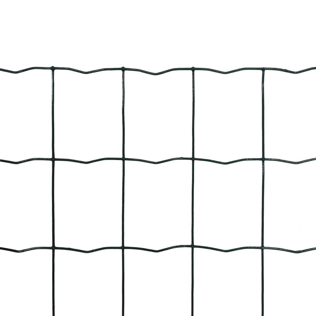 Vidaxl euro hek 25x1,0 m staal groen