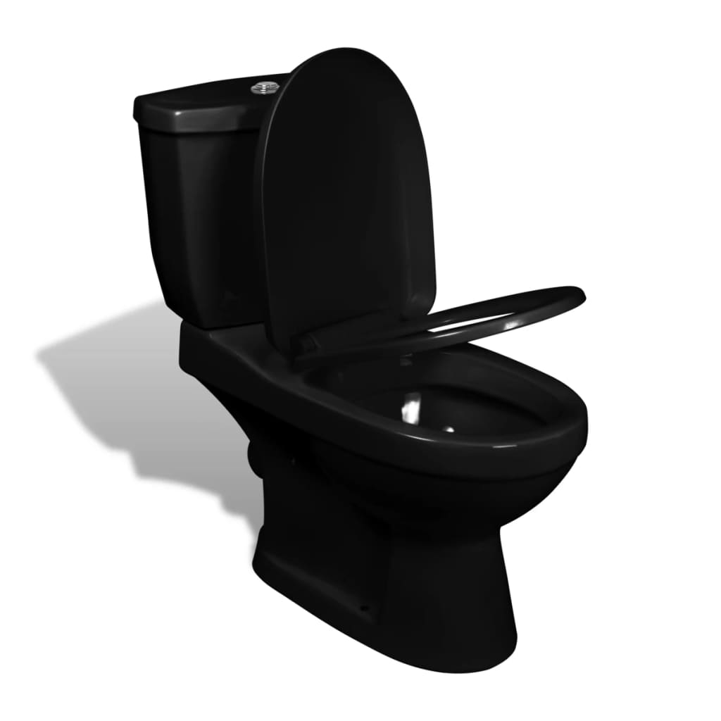 Toilette Vidaxl con cisterna nera