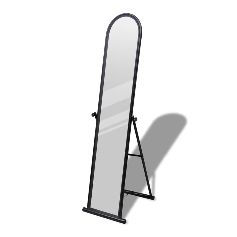 Vidaxl Mirror de piso independiente con negro rectangular de longitud completa