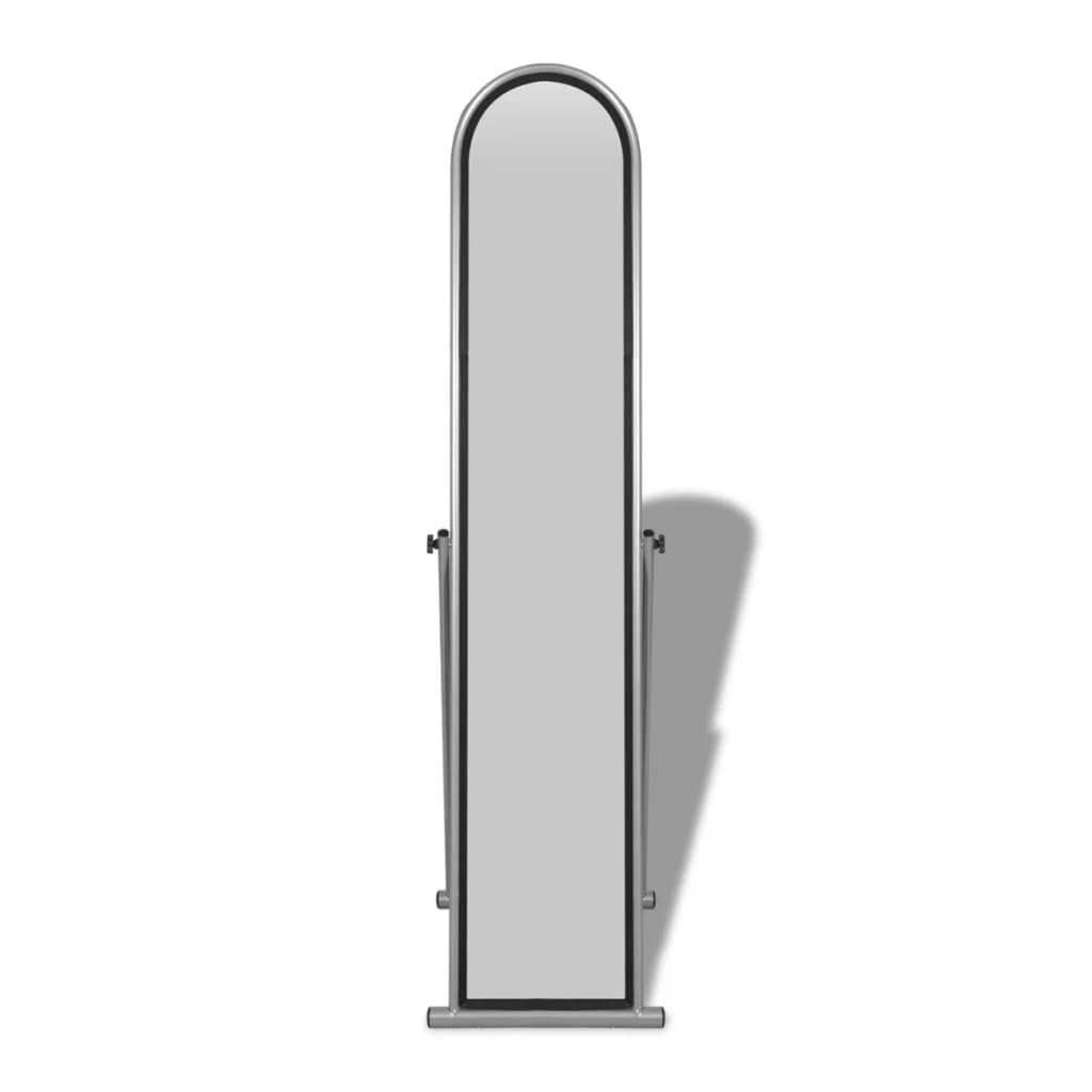 Vidaxl Mirror de piso independiente con gris rectangular de longitud completa