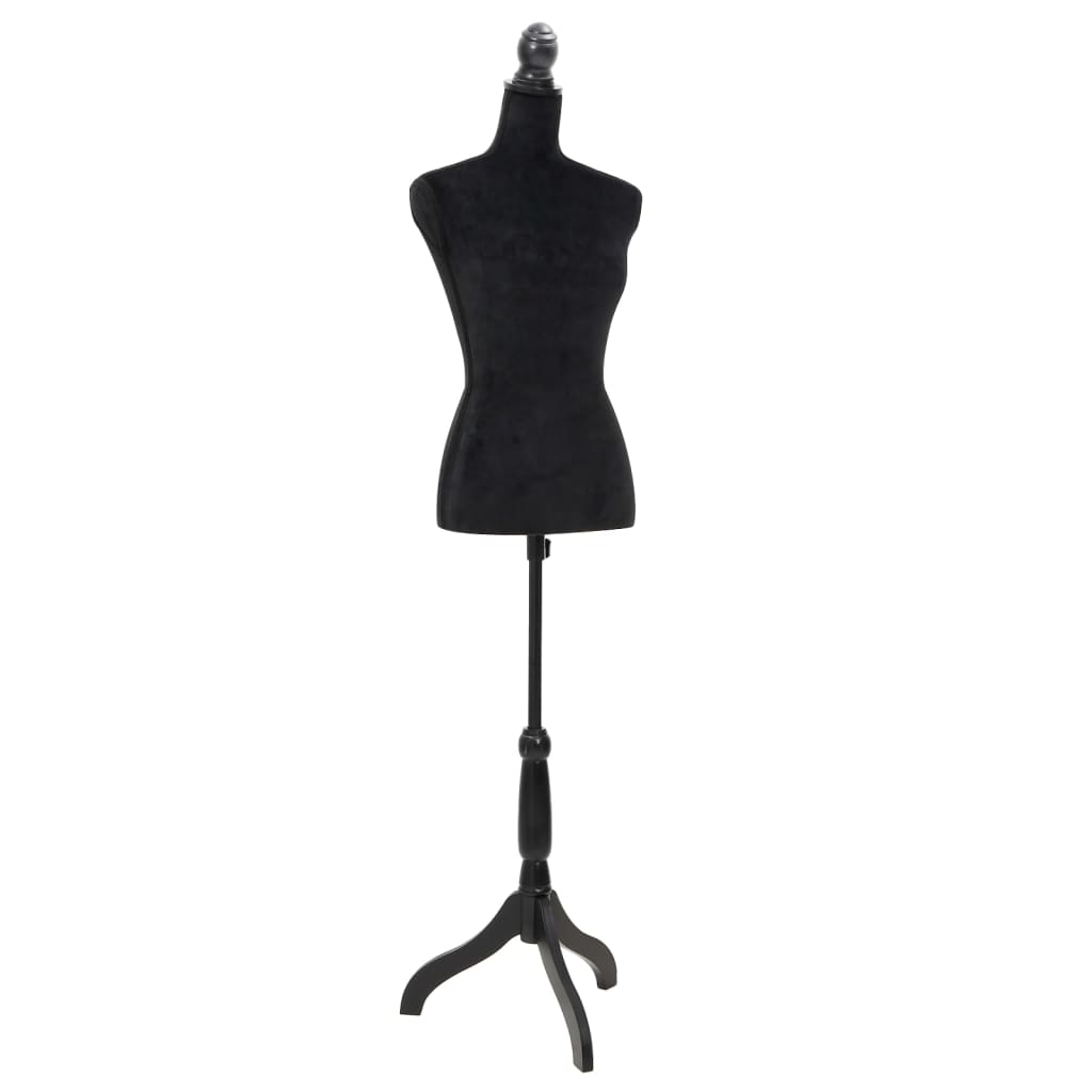 Vidaxl Estalage Doll Torso Mujer Negro