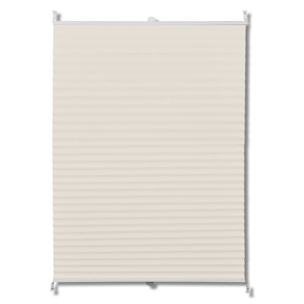 Vidaxl Plissé Roller Blind 90x125cm Cream