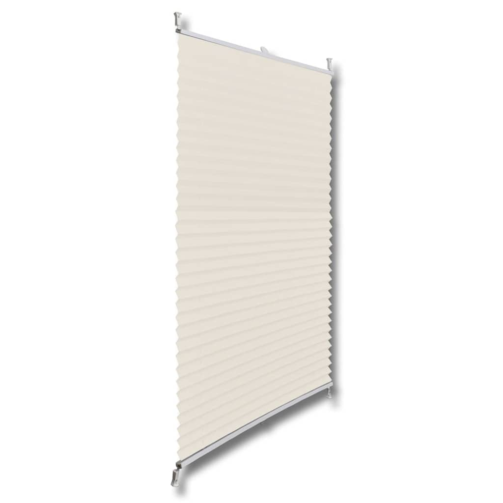 Vidaxl Plissé Roller Blind 90x125cm Cream