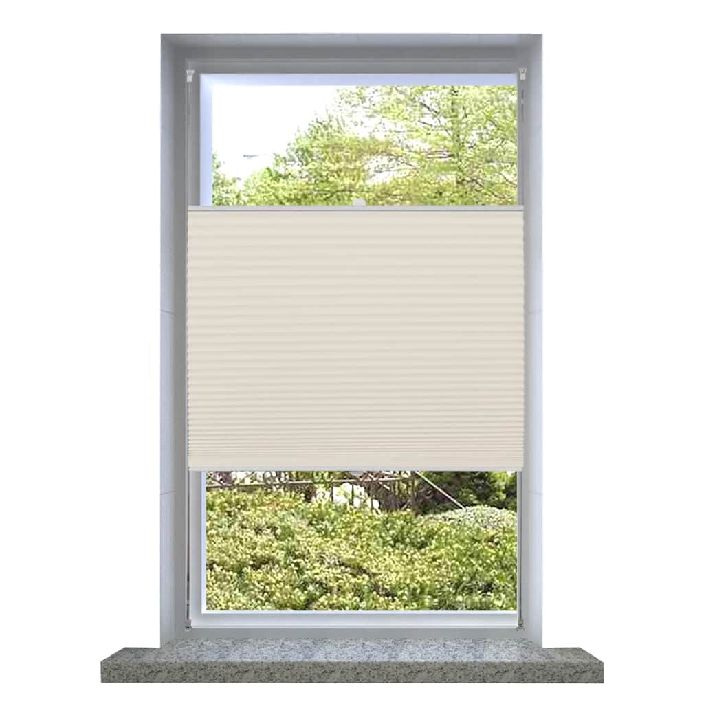 Vidaxl Plissé Roller Blind 90x125cm Cream