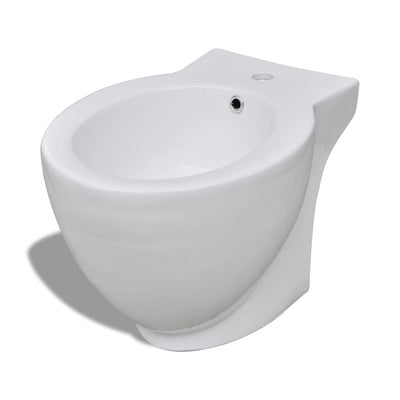 Vidaxl de pie bidé alrededor de cerámica blanca
