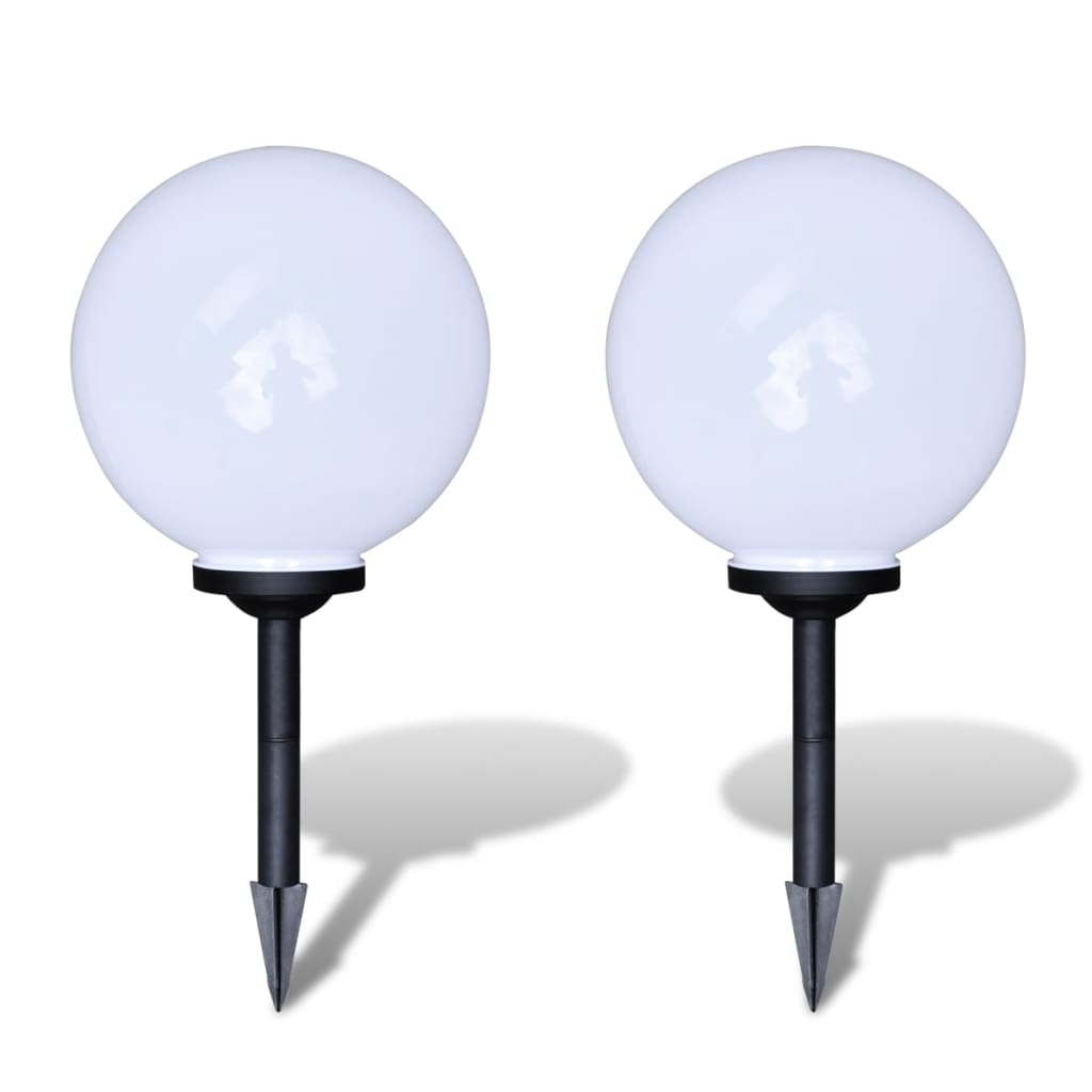 Lámparas de ruta de jardín Vidaxl 2 pts con led de alfiler de tierra de 30 cm