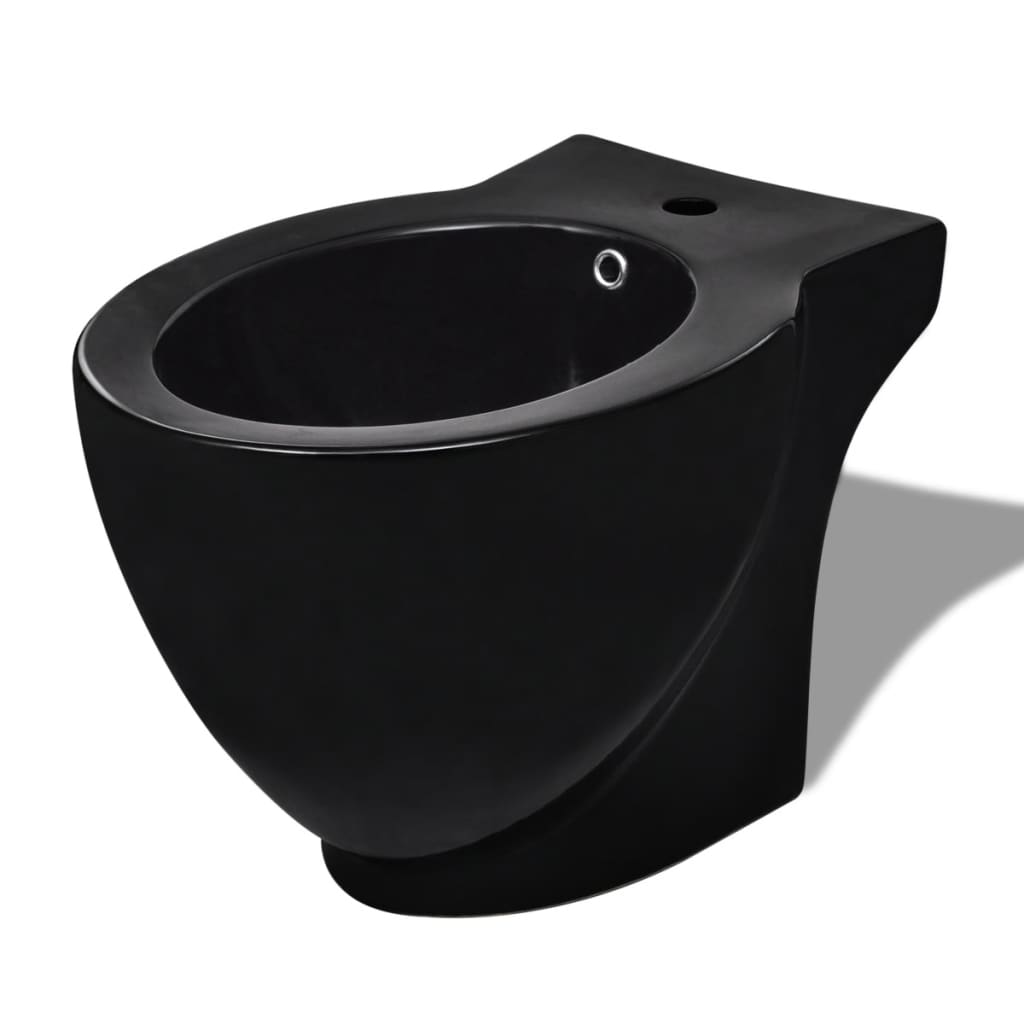 Vidaxl Round Standing Ceramic Bidet (nero)
