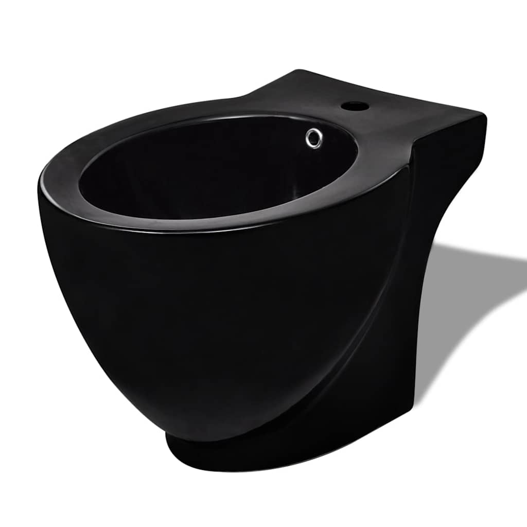 Vidaxl Round Standing Ceramic Bidet (nero)