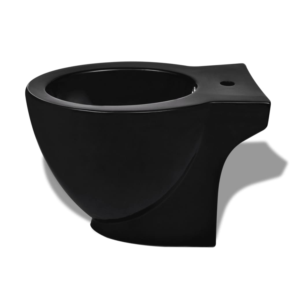 Vidaxl Round Standing Ceramic Bidet (nero)