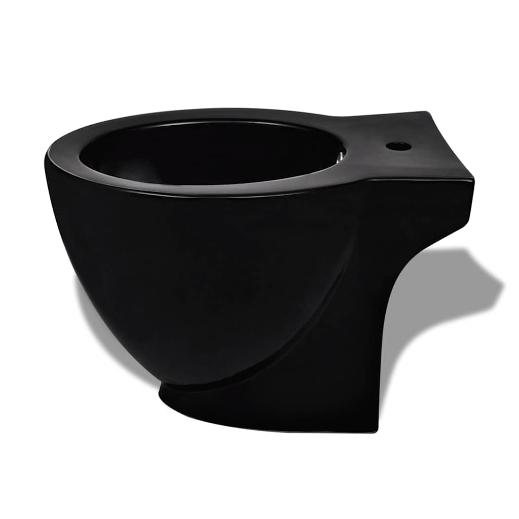 Vidaxl Round Standing Ceramic Bidet (nero)