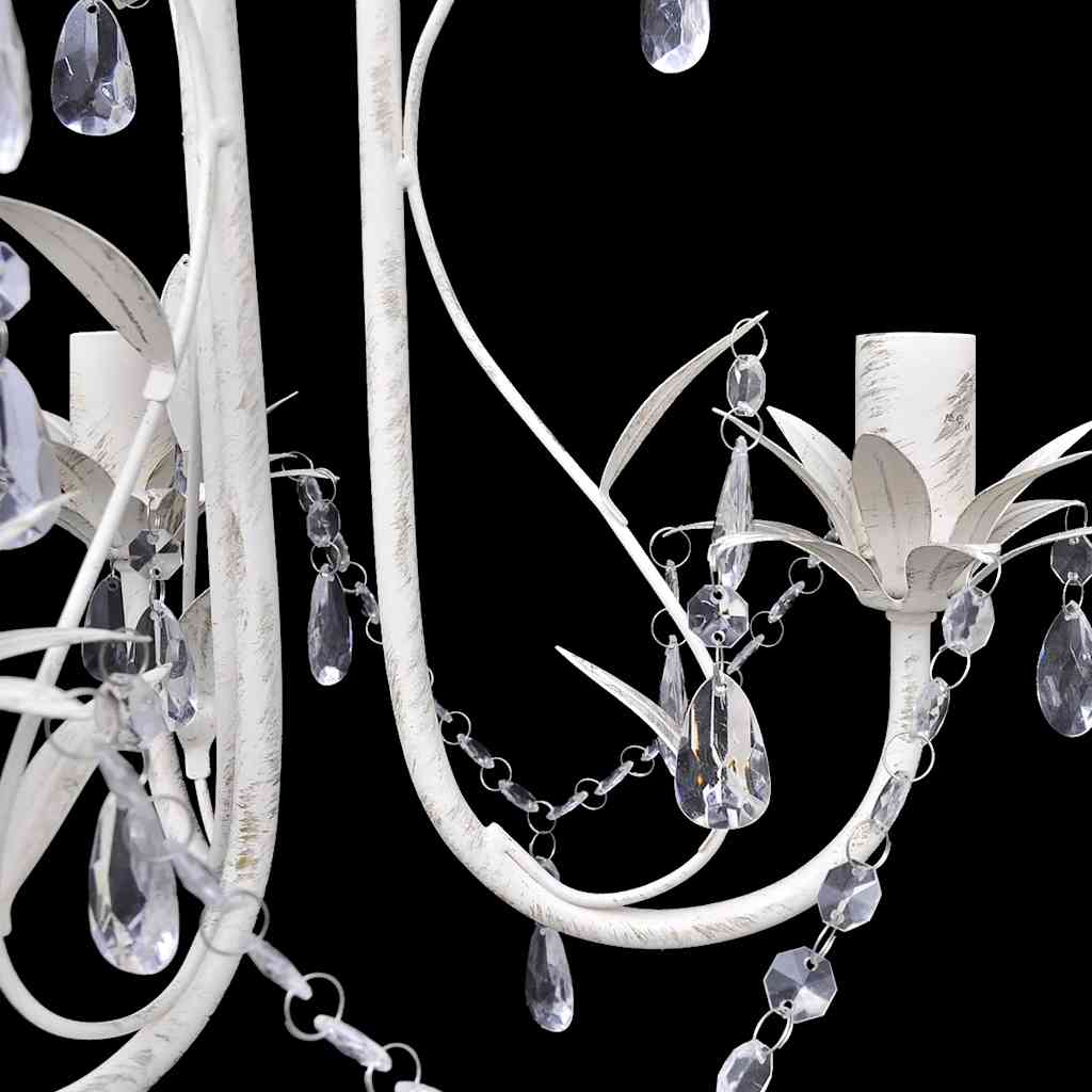 Vidaxl Crystal lampadario con design bianco elegante (3 lampade)