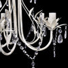 Candelera de cristal Vidaxl con diseño blanco elegante (5 lámparas)