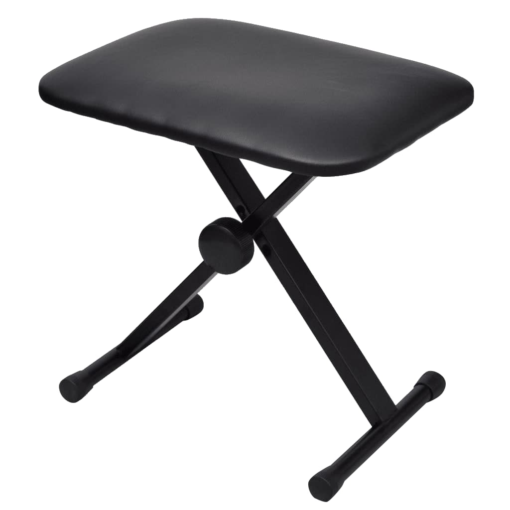 Taburete de piano de teclado Vidaxl ajustable y plegable