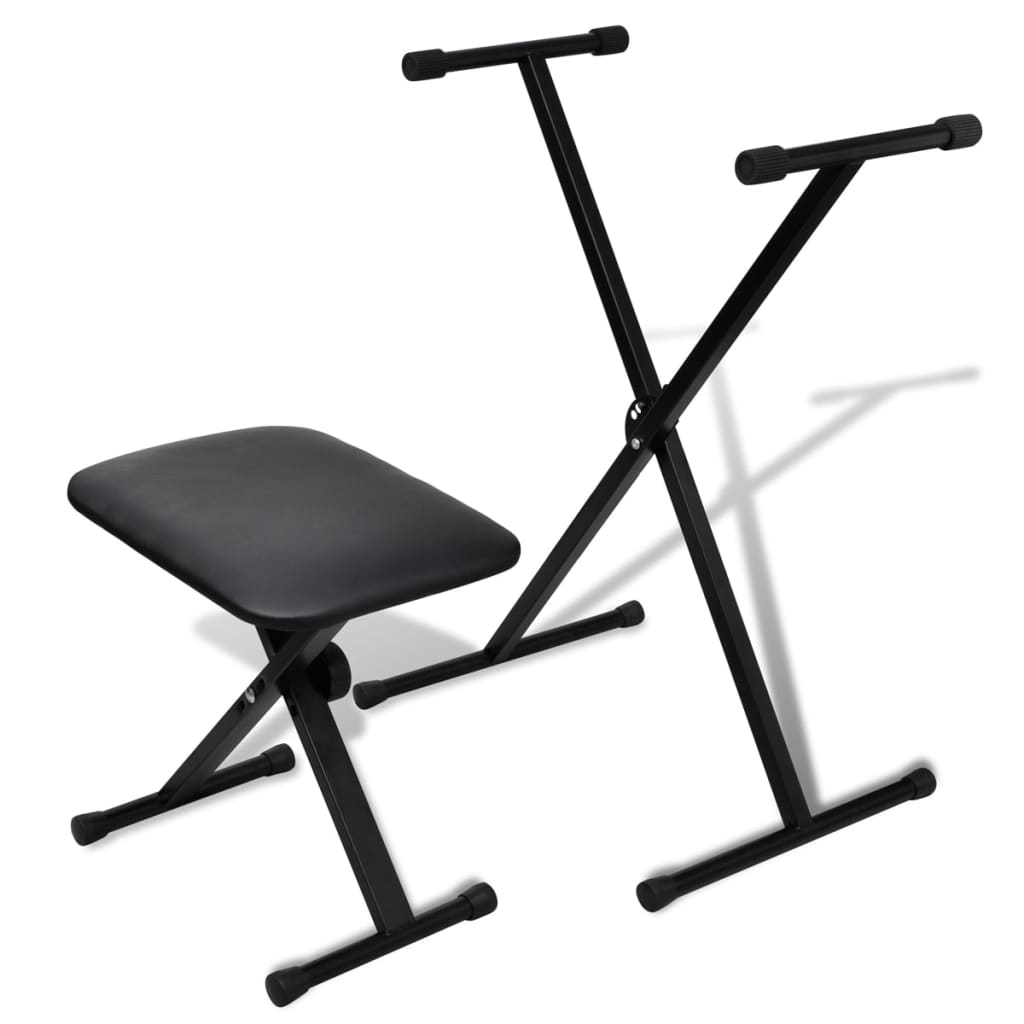 Soporte de teclado Vidaxl y mango ajustable