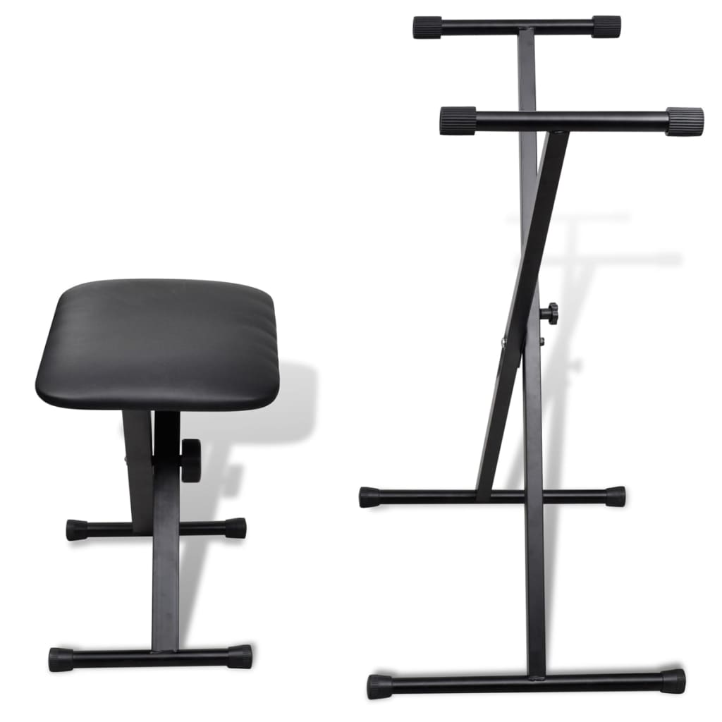 Soporte de teclado Vidaxl y mango ajustable