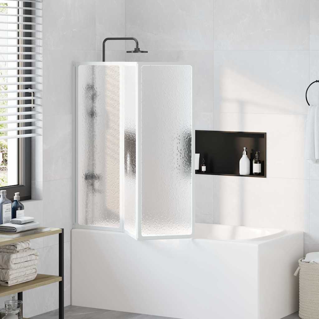 Pantalla de baño Vidaxl 3 paneles plegables 117 x 120 cm