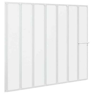 Vidaxl douche en badscherm 140 x 168 cm 7 panelen met handdoekrek
