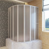 Vidaxl doccia e vasca schermo 140 x 168 cm 7 pannelli con rastrelliera