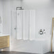 Vidaxl doccia e vasca schermo 140 x 168 cm 7 pannelli con rastrelliera