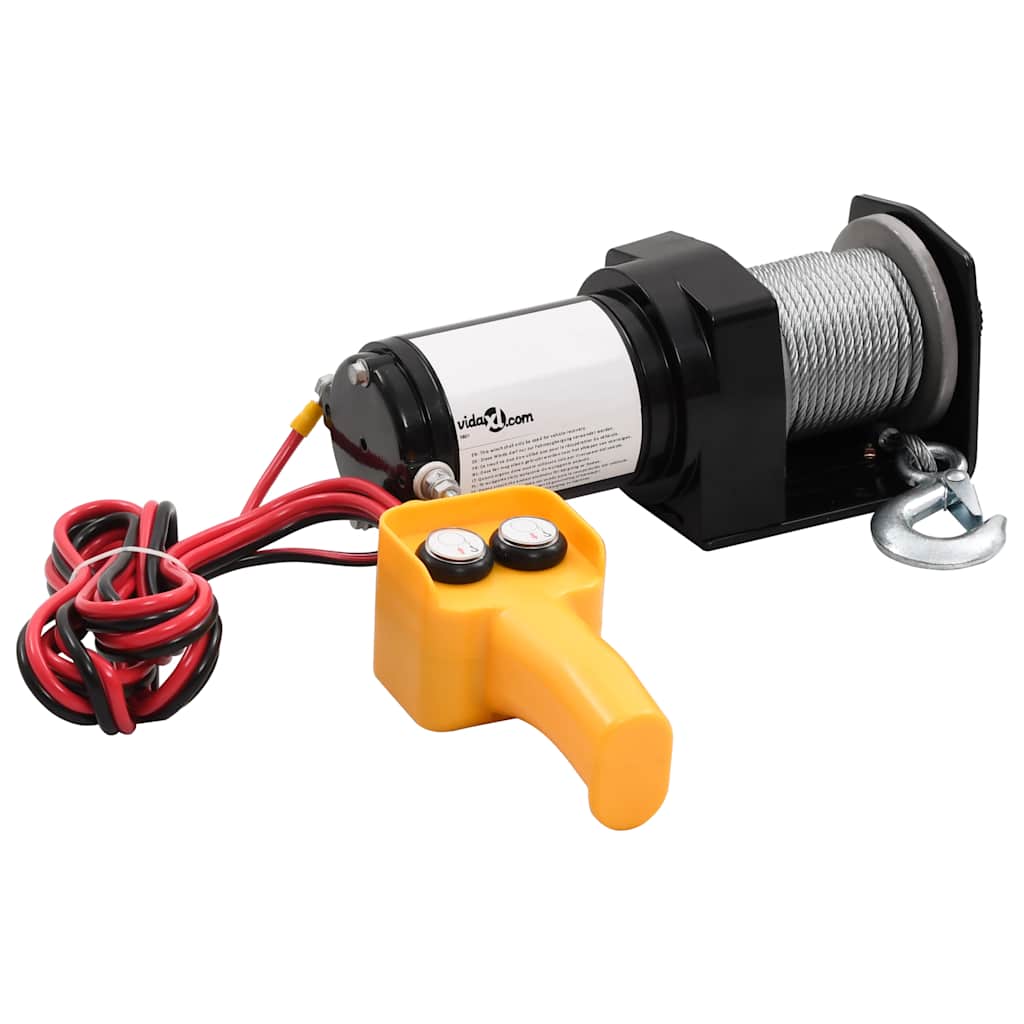 VIDAXL Electric Winch 12V 907 kg con telecomando