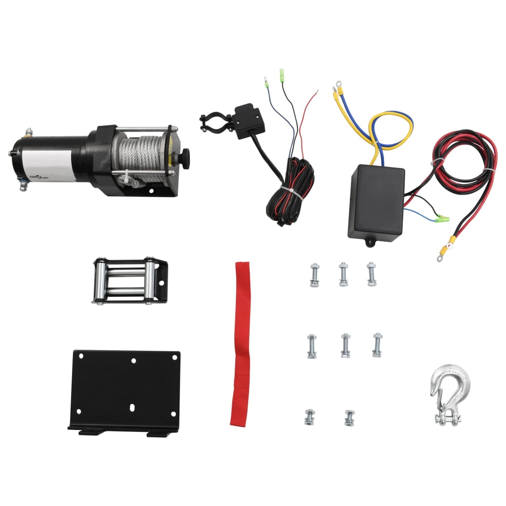 Vidaxl Electric Winch 1360 kg con ventana de rodadura de placa de montaje