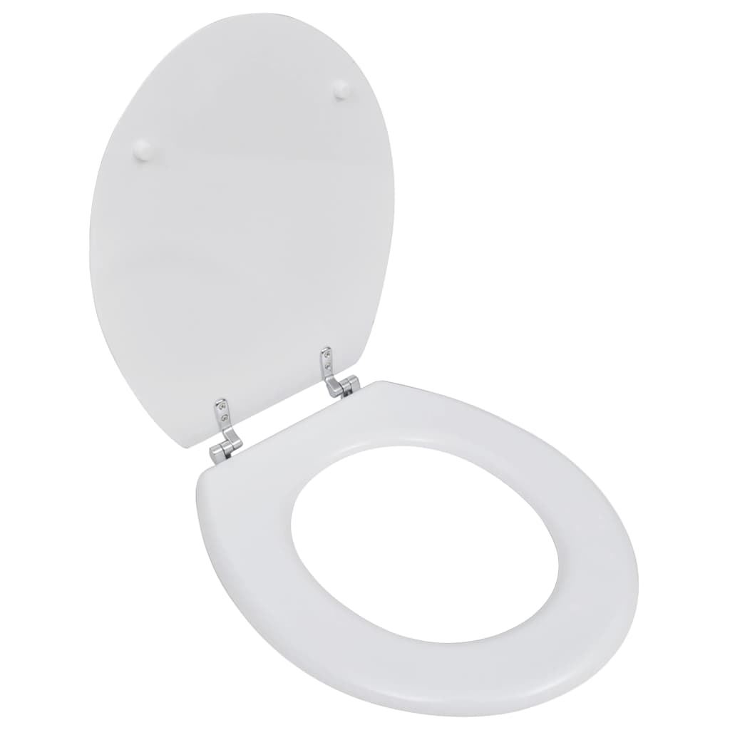Vidaxl asiento de inodoro Diseño simple MDF White
