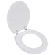 Vidaxl toiletbril simpel ontwerp mdf wit