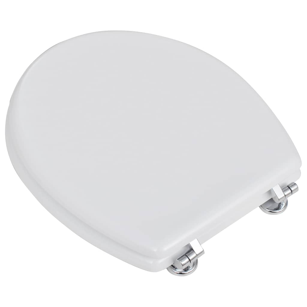 Vidaxl toiletbril simpel ontwerp mdf wit