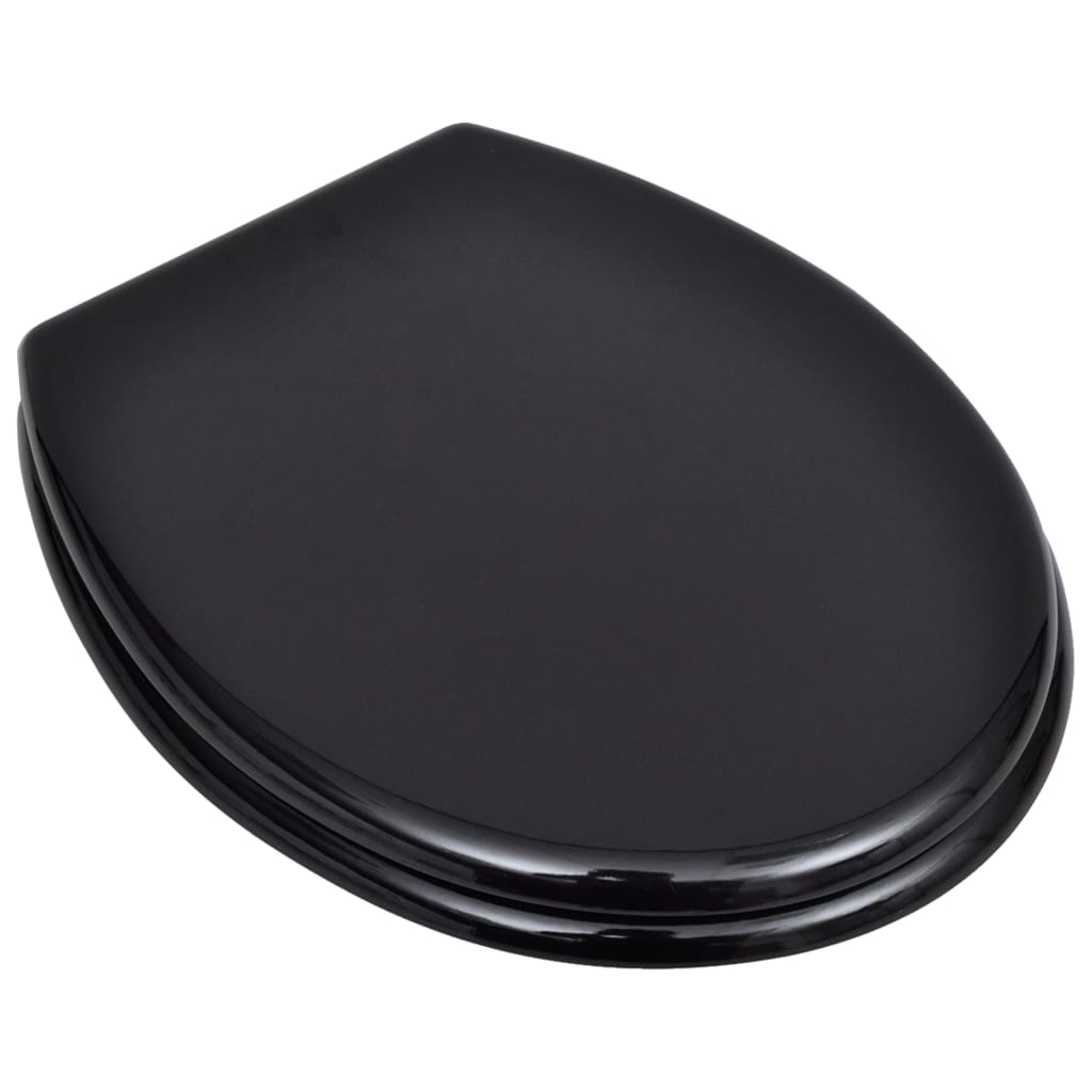 Vidaxl Sedile del toilette Design semplice MDF nero