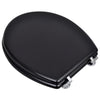 Vidaxl Sedile del toilette Design semplice MDF nero