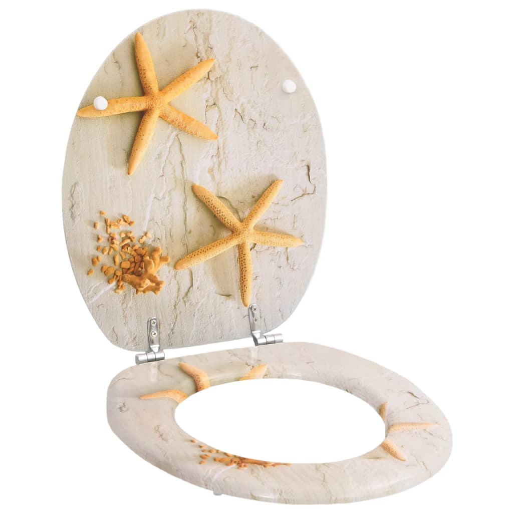 Vidaxl asiento de inodoro Starfish MDF