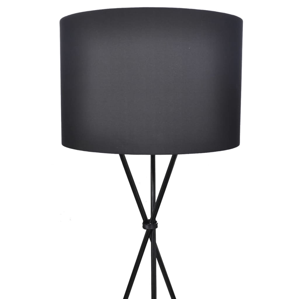VIDAXL paralume per lampada da pavimento con nero standard nero