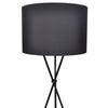 VIDAXL paralume per lampada da pavimento con nero standard nero