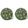 Vidaxl Round Art Buxus 35 cm con illuminazione a LED solare (2 pezzi)