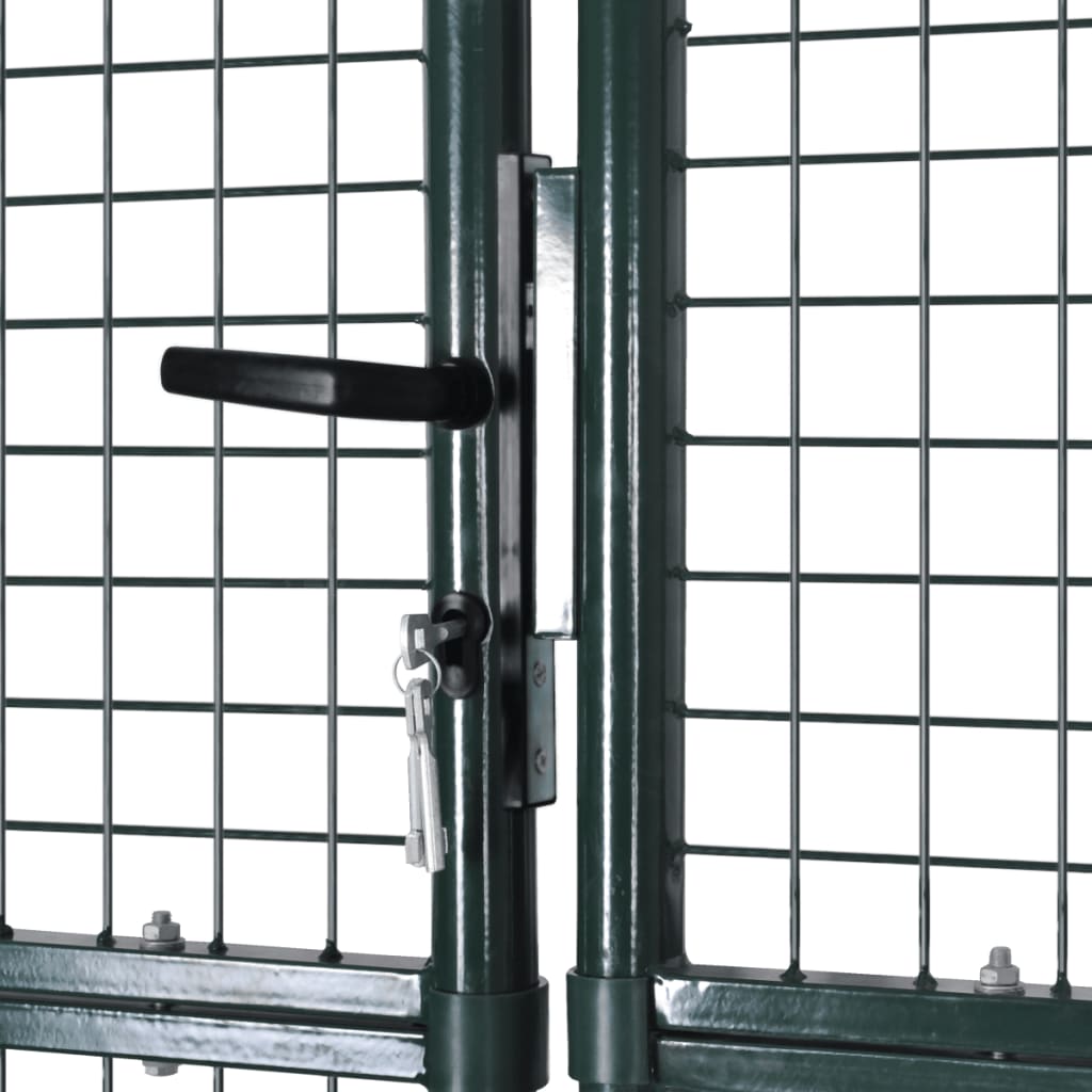 Vidaxl Garden Gate Modern Hekwerk 289 x 200 cm 306 x 250 cm (verde oscuro)