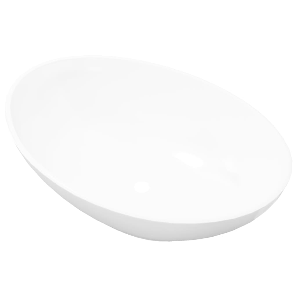 Vidaxl Washbasin Oval 40x33 cm Cerámico blanco