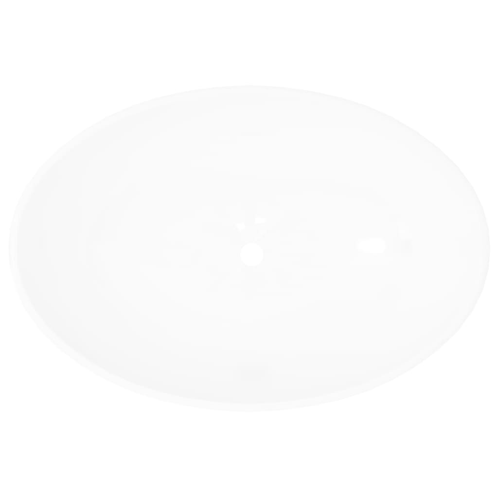 Vidaxl Washbasin Oval 40x33 cm Cerámico blanco
